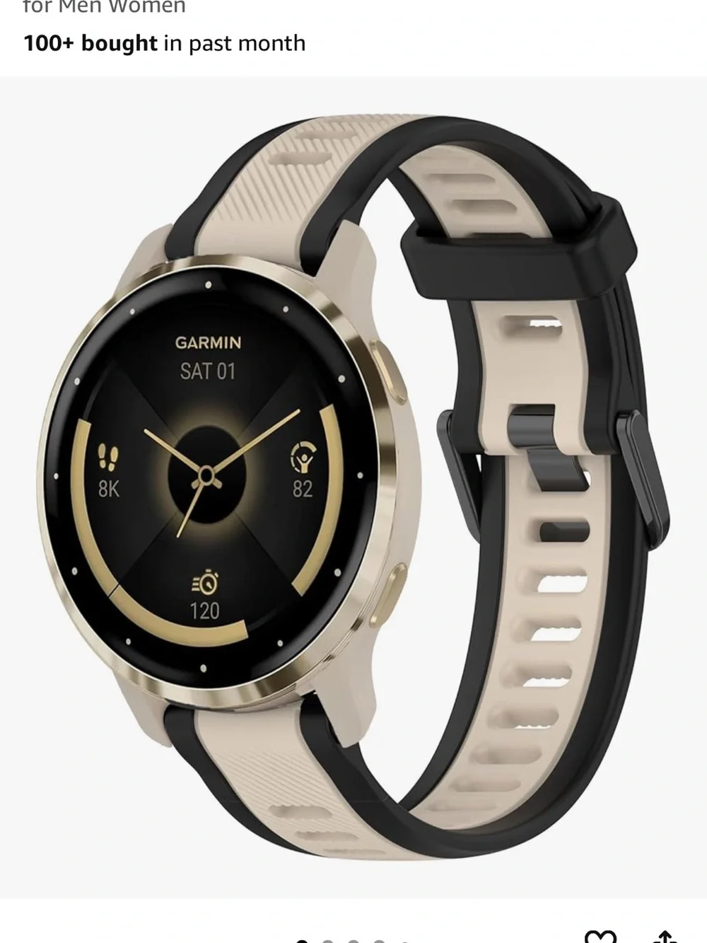 Garmin Venu 3 41mm Pebble Gray Touchscreen Smartwatch with Silicone Band